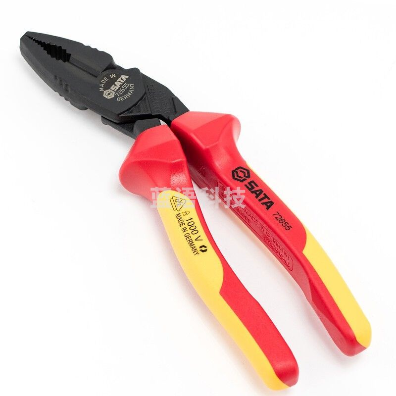 世达(SATA)72655 G系列省力型VDE绝缘耐压钢丝钳7.5"