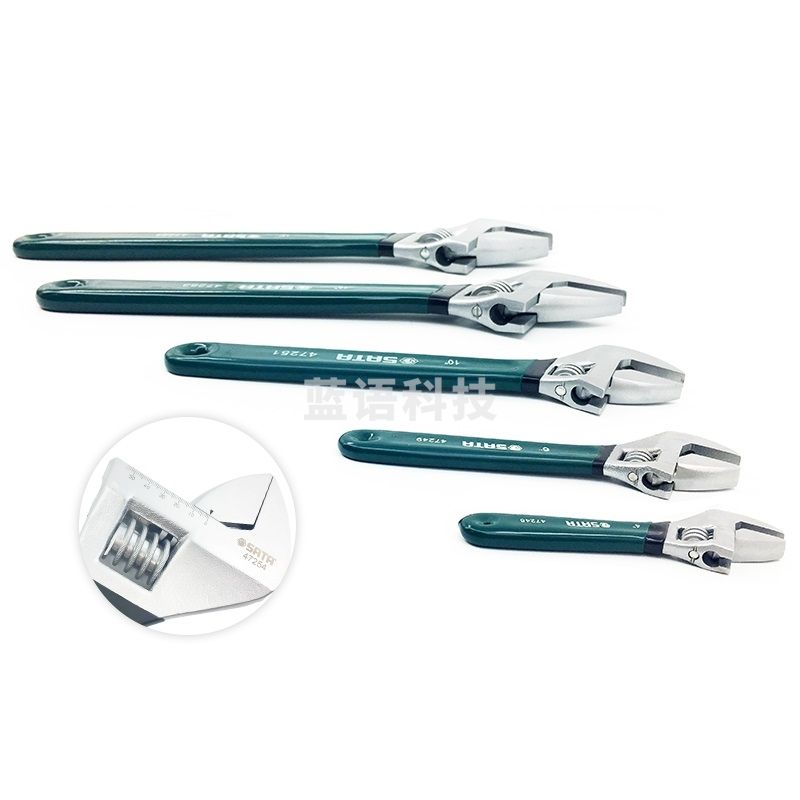 世达(SATA)活动扳手多功能活口扳手工具 沾塑欧式15英寸 47253