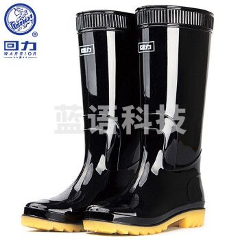 回力雨鞋男高筒防水鞋户外雨天耐磨胶鞋不易滑雨靴套鞋6807黑色高筒39-45码可选 码数标注