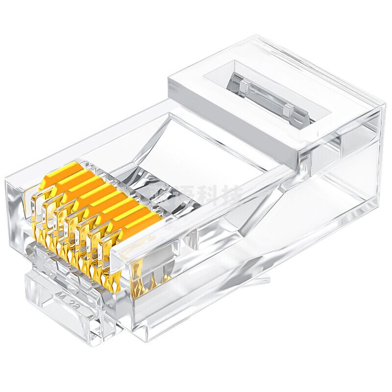 山泽(SAMZHE)六类网络水晶头6类RJ45网络水晶头8P8C电脑网线接头Cat6水晶头 100个/盒 6100SJT
