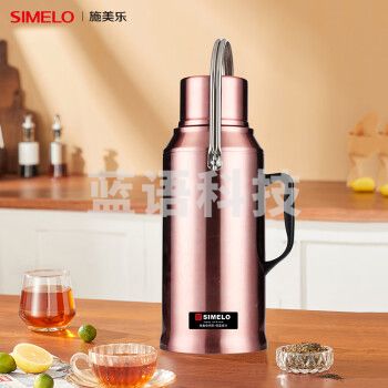 SIMELO（施美乐）印象京都玻璃内胆全钢保温壶 暖壶 热水壶 保温瓶 开水瓶 3.2L古铜色