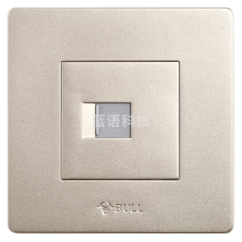 公牛(BULL) 开关插座 G07系列 一位电脑插座 86型面板G07T102(U6) 香槟金 暗装
