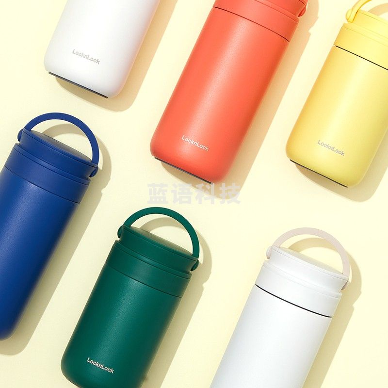 乐扣乐扣(LOCK&LOCK) 憧憬弹跳保温杯316不锈钢380ml白色LHC4273 (