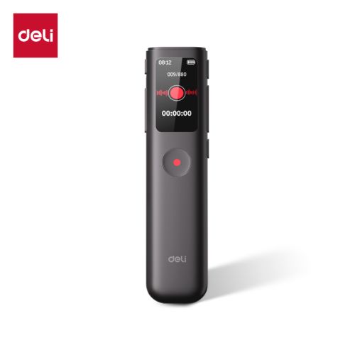 得力录音笔转文字 小巧随身携带便携录音神器 一键录音设备机超长待机 专业录音会议纪要整理MP503-W