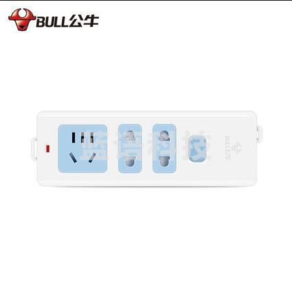公牛(BULL) GN-618 不带电源线 无线 插座 无线接线板3位带开关多功能排插插线板拖线板