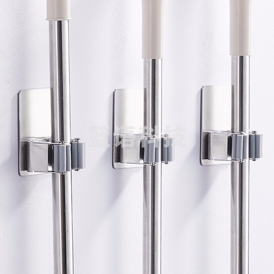 免打孔拖把夹挂钩贴 壁挂拖把神器 拖把架 3个/组 货号：JC