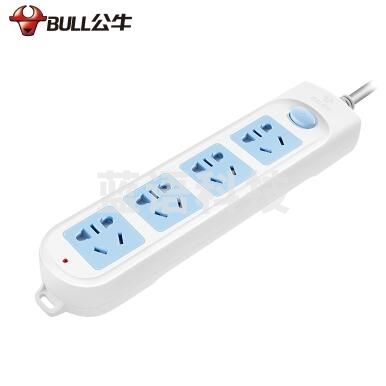 公牛(BULL) GN-602带开关5位总控全长3米五插位接线板插排新国标