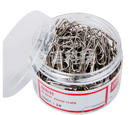 得力(deli)  0037 29mm回形针 3#金属曲别针 200枚/筒