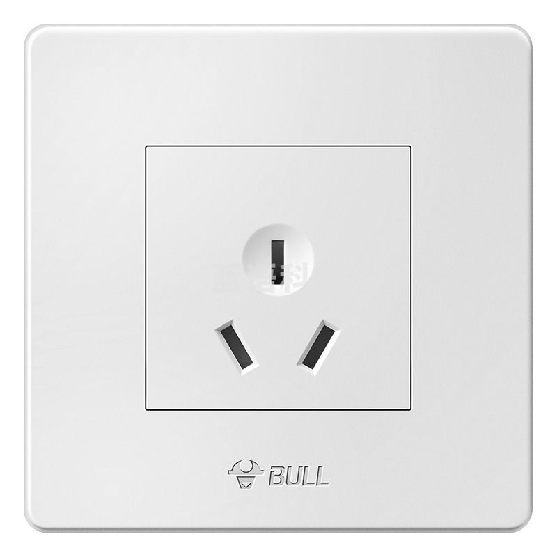 公牛(BULL) 开关插座 10A三孔墙壁插座 白色 暗装
