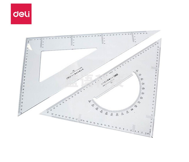 得力 6445 三角尺尺子 45cm    10套装
