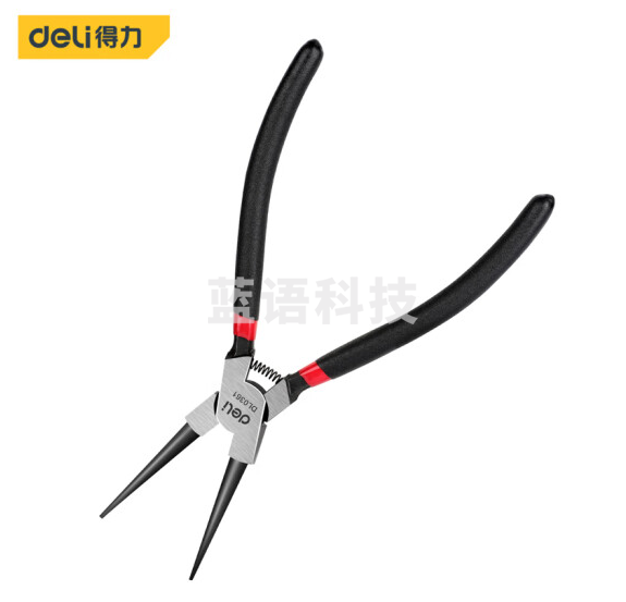 得力 DL0361日式内直卡簧钳铬钒钢(红)13寸