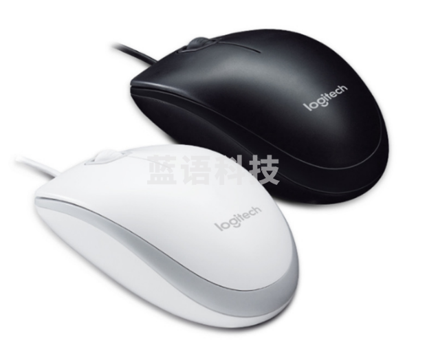 罗技(Logitech)鼠标 有线鼠标 M100R  白色/黑色