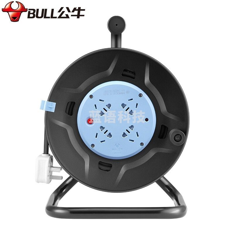 公牛(BULL)GN-8030工程接线盘移动电缆电线卷线盘/盘线轴工程地拖绕线盘拖线盘自接线 4位总控全长20米