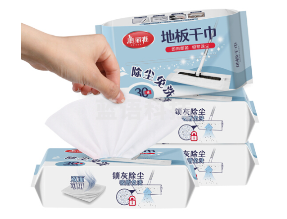 美丽雅 拖把免手洗静电除尘纸一次性懒人擦地墩布静电拖把平板拖把替换拖布20*30cm 30张
