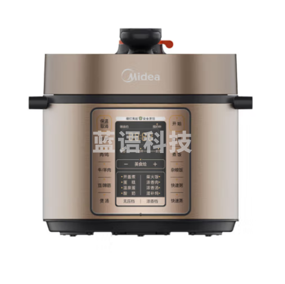 美的60RZC01 电压力锅 智能全自动6L多功能高压锅 一锅双胆预约定时