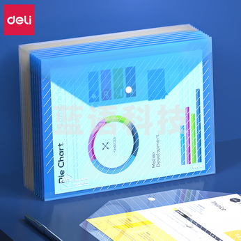 得力 5501 A4按扣文件袋(透明)