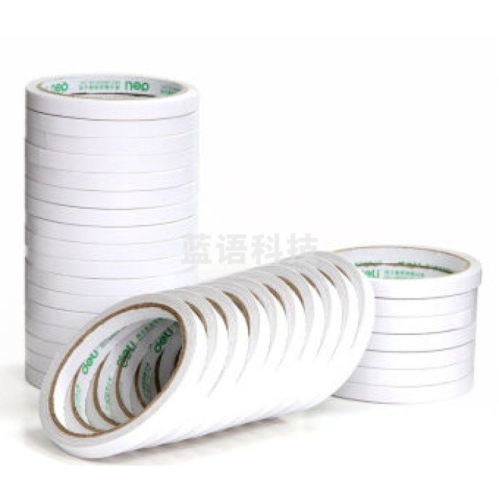 得力(deli)30400 棉纸双面胶带9mm*10y(9.1米) 32卷/袋 2袋装   TJRRSFYJD0201143011838