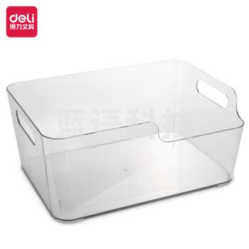 得力(deli)收纳收纳筐收纳篮 收纳框 透明大号PK109
