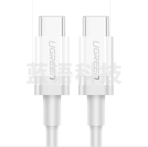 绿联 双头Type-C数据线 USB-C公对公3A PD快充线充电器线转接头通用iPadPro苹果MacBook华为MateBook1米 60518