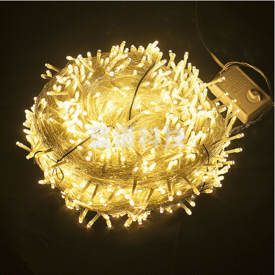 LED小彩灯 暖色 插电款-20米 200灯闪灯串灯满天星户外七彩变色霓虹灯