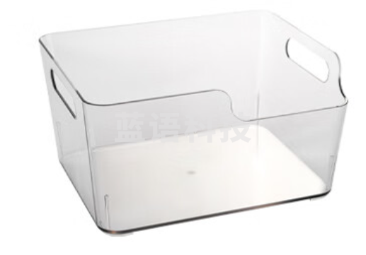 得力(deli)桌面收纳盒 居家收纳筐收纳篮 桌面整理杂物收纳框 透明中号PK108、
