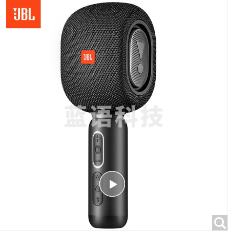 JBL 音乐唱将KMC500 蓝牙无线麦克风 全民K歌话筒音响音箱一体麦克风 手机直播录音会议话筒K歌宝 极夜黑
