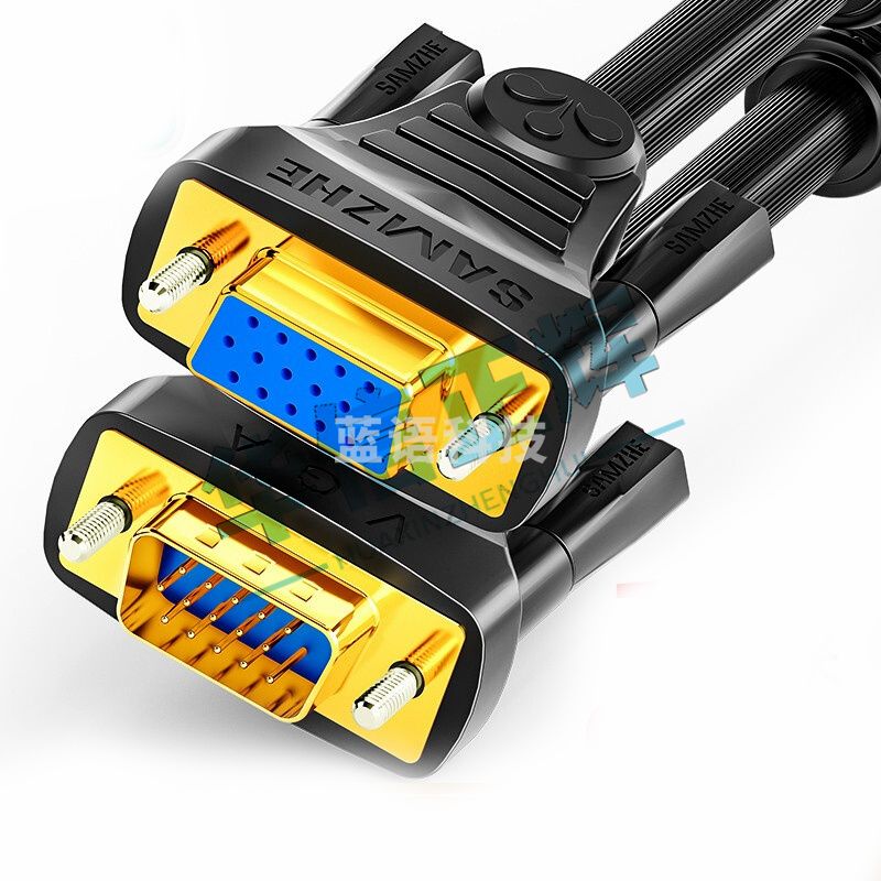 山泽(SAMZHE)工程级VGA延长线 vga3+6 VGA公对母连接线 电脑显示器电视视频加长线 针对孔10米VF-2100
