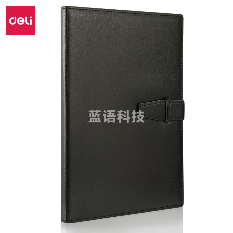 得力(deli) 3334 高级记事本 -120张-16K-250mm*175mm(单位：本) 黑色