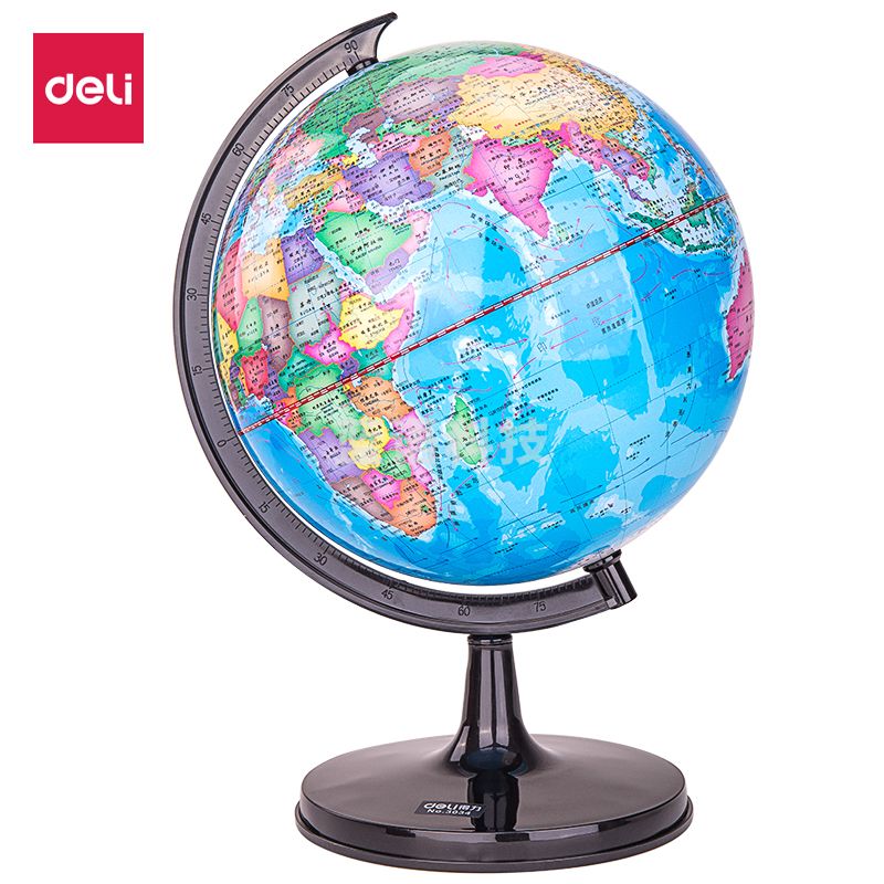 得力(deli)3034 地球仪25cm(彩色)(个)