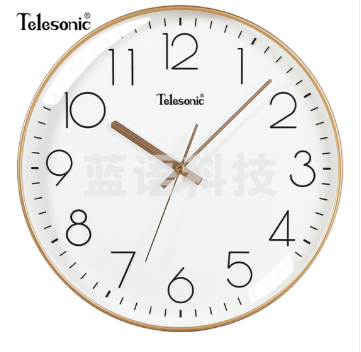 天王星 挂钟14英寸时钟3D立体石英钟薄边挂表 奢时金(35厘米)Jd.2个起售(偏远区域下单前请电话咨询)