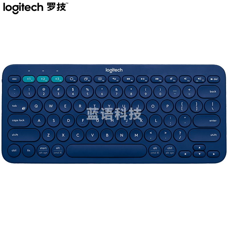 罗技 (Logitech)K380 键盘 无线蓝牙键盘 办公键盘 女性 便携 超薄键盘 笔记本键盘 蓝色