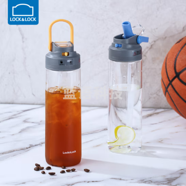 乐扣乐扣(LocknLock)ABF785 Tritan材质花蕾吸管杯自带安全锁运动水杯750ML 颜色备注