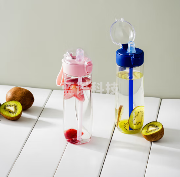 乐扣乐扣(LocknLock)ABF783 Tritan材质花蕾吸管杯自带安全锁运动水杯530ML 蓝粉白三色可选备注