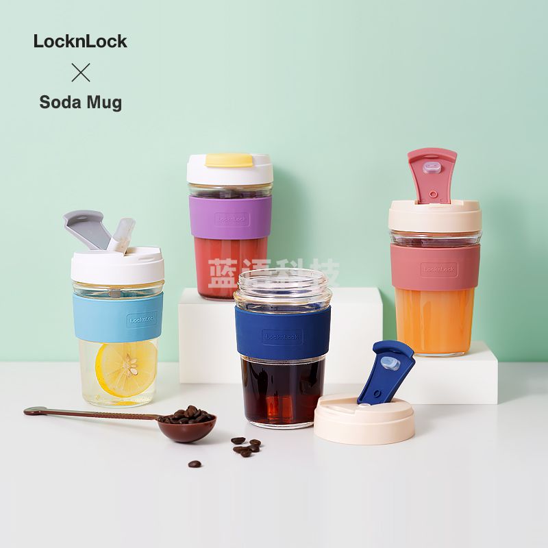 乐扣乐扣(lock&lock)手持玻璃杯便携随手茶水杯子460ML LLG965(个)