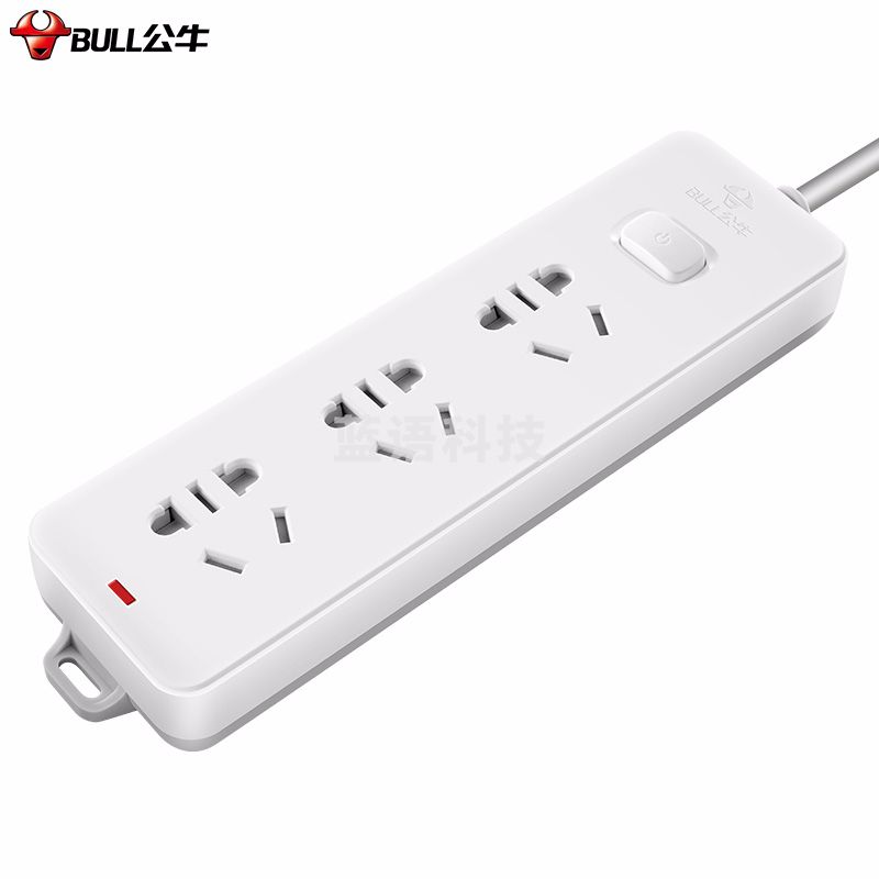 公牛(BULL) GN-212新国标插座10米/插线板/插排/排插/接线板/拖线板 3位总控全长