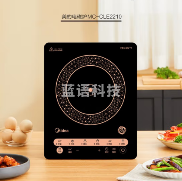 美的MC-CLE2210 电磁炉 多功能大功率 触控黑晶面板 智能暂停 4D防水