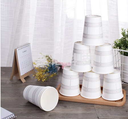 得力19200纸杯(白色) 一次性纸杯/水杯 办公用品 250ml50只280g太阳纸＋18gPE膜*(1包)