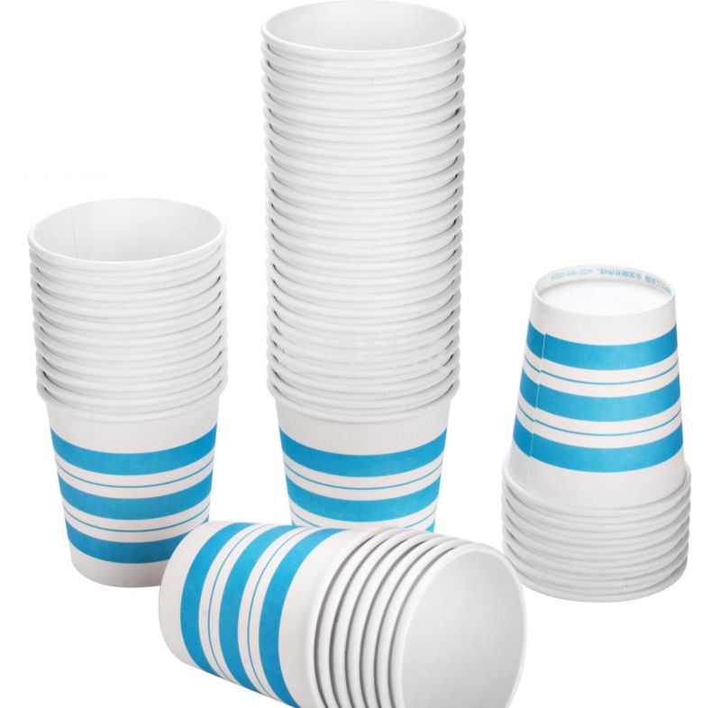 得力19202加厚纸杯 50只/包180ml/250ml 蓝色 JDXC202302090634437