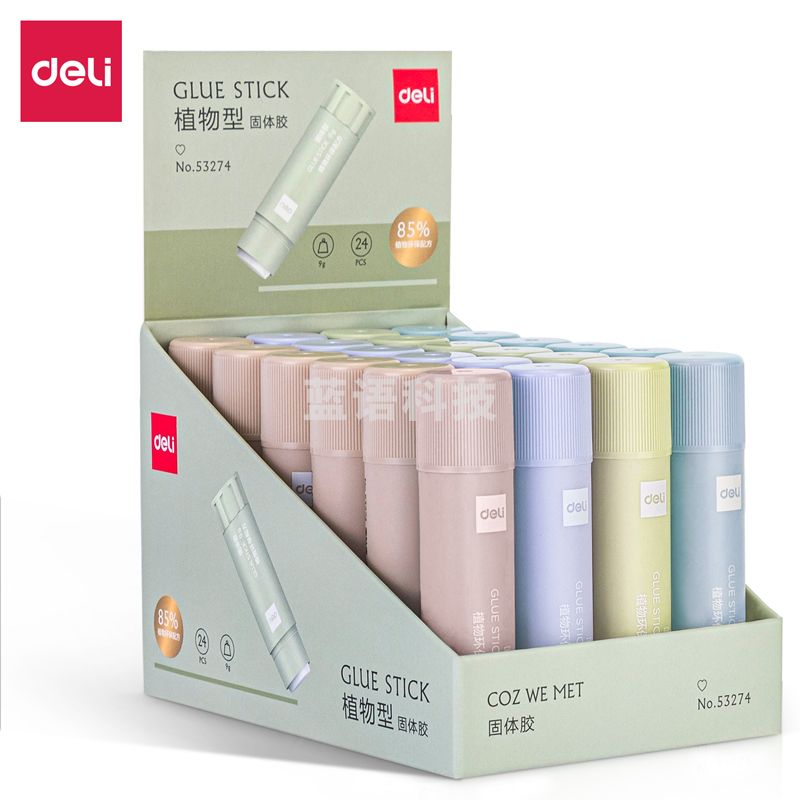 得力(deli)9g高粘度 植物配方 固体胶 24支/盒 53274