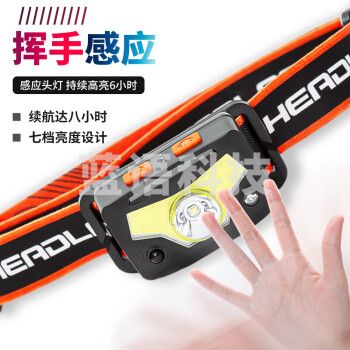 久量（DP）头灯强光远射充电式感应灯 夜钓头戴式户外照明矿灯探照灯DP-7246