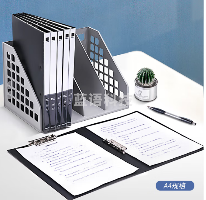 得力(deli)33222 6只A4金属双强力夹硬文件夹 试卷资料夹诗朗诵签约夹板批发 文件收纳 黑色