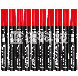 得力6821油性记号笔(红色)