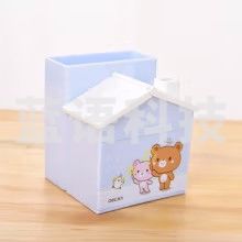 得力 9138 温馨小屋笔筒 (只) 混色