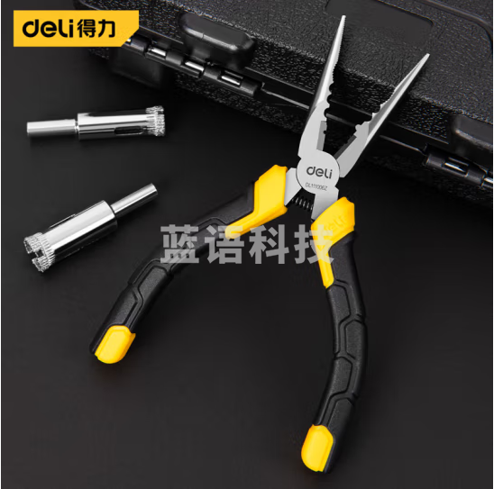 得力 DL111006Z多功能尖嘴钳铬钒钢(黄)6寸