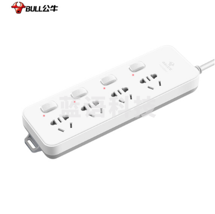 公牛(BULL)插座/插线板/插排/排插/GN-311接线板 4位分控 3米(可提供质量检测报告)