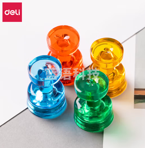 得力 (deli)17mm强磁力玻璃白板专用磁钉7821(4个/卡)(10卡起售，偏远区域下单请电话咨询)))