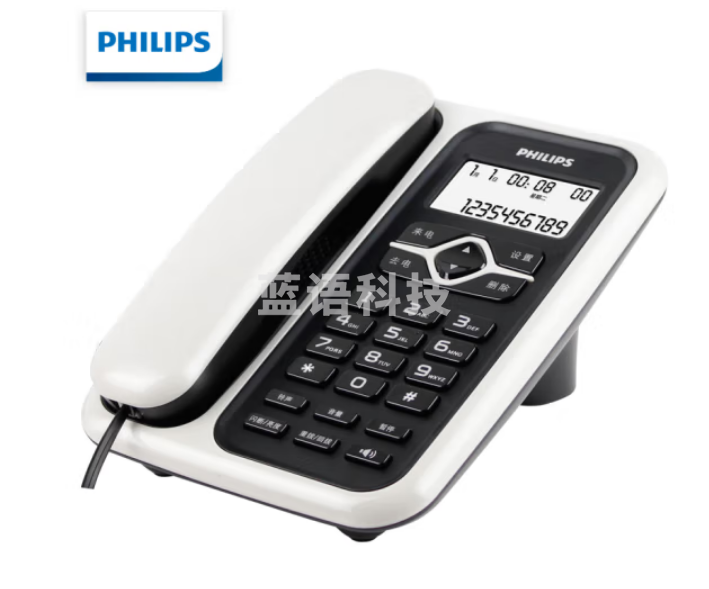 飞利浦（PHILIPS）CORD020电话机座机 固定电话 免电池 插线即用 白色