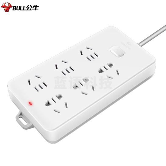 公牛(BULL) GN-109K新国标插座6位总控全长5米