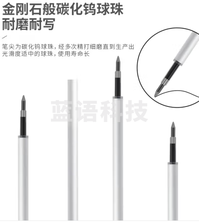 得力简系A870按动中性笔替芯0.5mm弹簧头(黑)(20支/盒)(盒)：