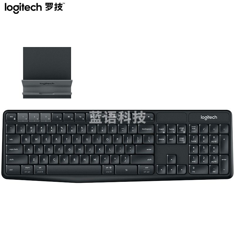 罗技(Logitech)K375s 键盘 无线蓝牙键盘  办公键盘 安静输入 优联 全尺寸多屏 黑色